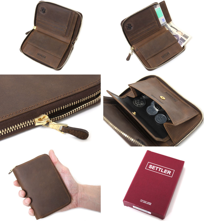 セトラー 財布 SETTLER ZIP AROUND COMPACT WALLET ラウンドジップ