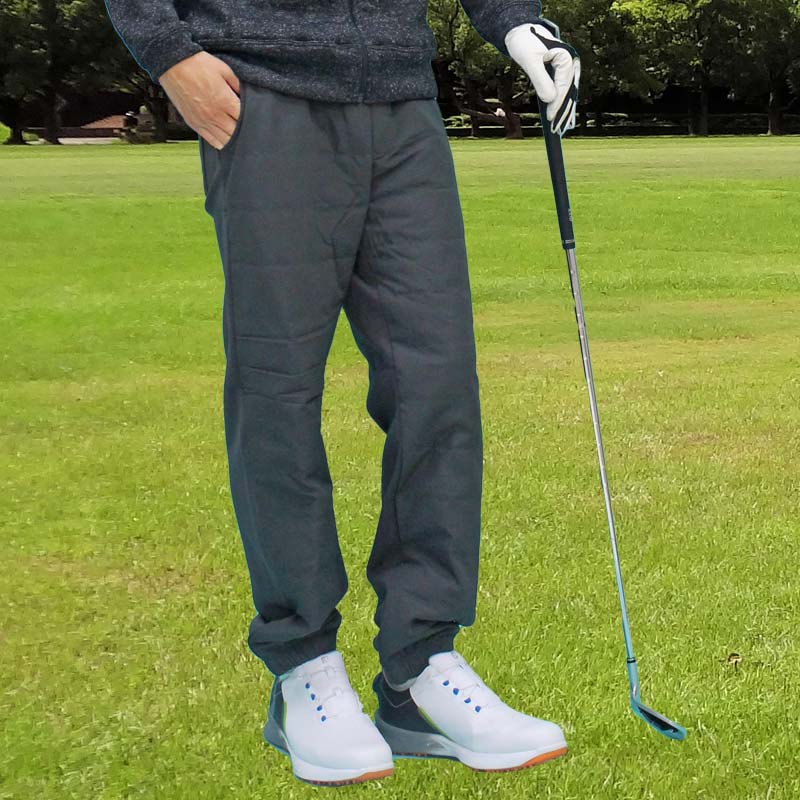 ダウンパンツ メンズ ゴルフパンツ 暖か裏起毛 裏フリースボア ゴルフ