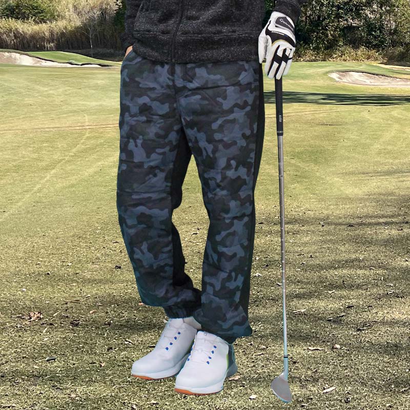 ダウンパンツ メンズ ゴルフパンツ 暖か裏起毛 裏フリースボア ゴルフ