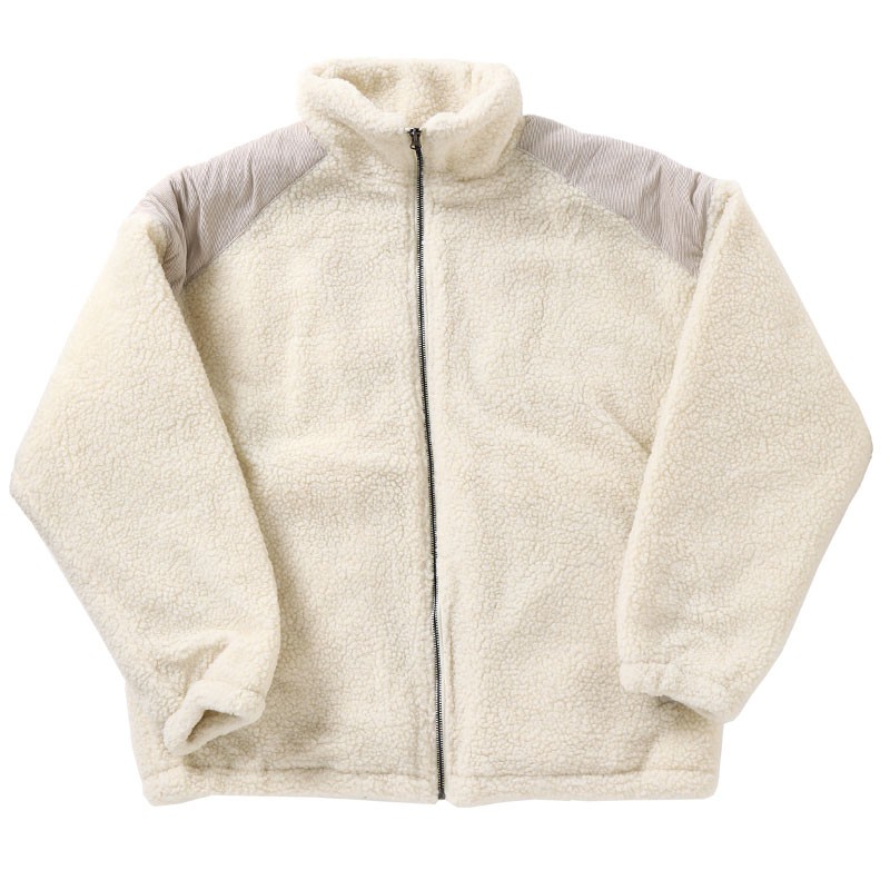 ジャッカル ボアフリースジャケット Lサイズ　ストレッチ 切替 ベージュ HighLife / Fleece ZipUp Jackets - Beige - - HighLife Online