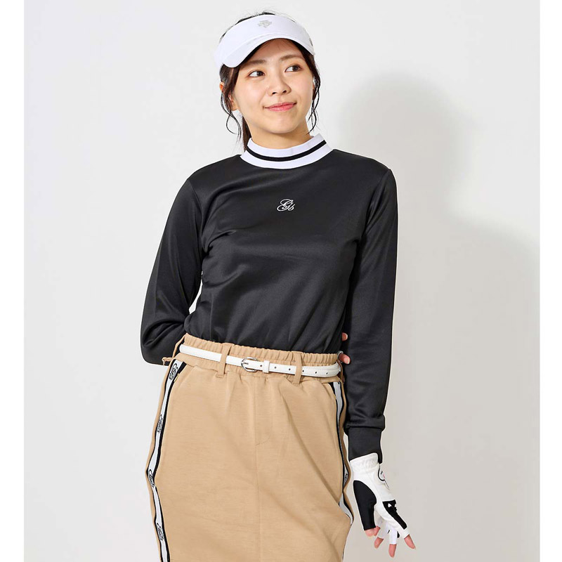 ゴルフウェア レディース モックネック gs GOLF ポロシャツ ハイネック