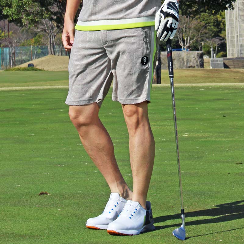 新品　CPG GOLF パイル地　ショートパンツ　メンズ3 CPGゴルフ(CPG GOLF) ジオメトリックプリントショートパンツ MEN