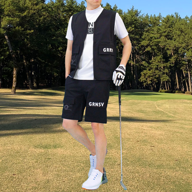 ゴルフセットアップ メンズ 多機能 上下セット ゴルフウェア GIORNO SEVEN ジョルノセブン ゴルフショートパンツ ベスト 春夏 | ブランド登録なし | 01