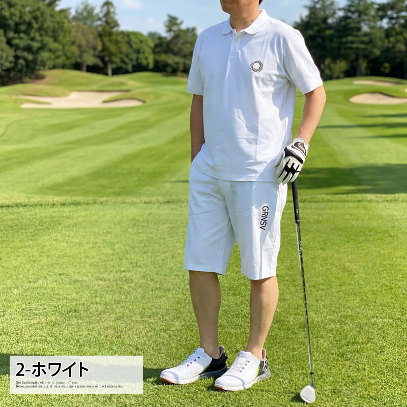 ゴルフウェア セットアップ 上下 メンズ GIORNO SEVEN ジョルノセブン ゴルフポロシャツ ハーフパンツ ショートパンツ 半袖 春夏 COOLMAXかのこ素材 | ブランド登録なし | 02