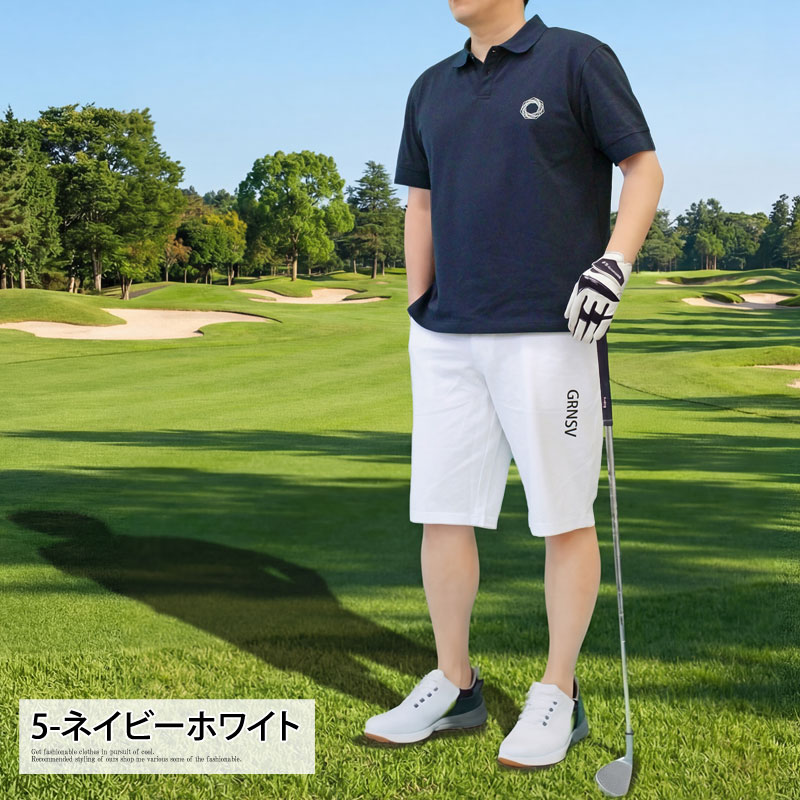 ゴルフウェア セットアップ 上下 メンズ GIORNO SEVEN ジョルノセブン ゴルフポロシャツ ハーフパンツ ショートパンツ 半袖 春夏 COOLMAXかのこ素材 | ブランド登録なし | 05
