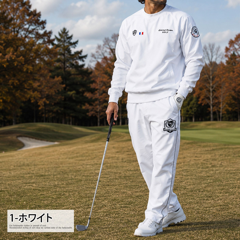 ゴルフウェア メンズ 上下セットアップ GIORNO SEVEN ジョルノセブン スニードジャック プルオーバー ブルゾン ジャケット ゴルフパンツ 秋冬 春夏 | ブランド登録なし | 01