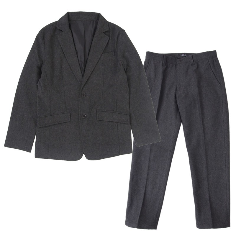 Mfpen ダークグレー ウールスーツ ジャケットとパンツ セットアップ Mfpen ダークグレー ウールスーツ ジャケットとパンツ