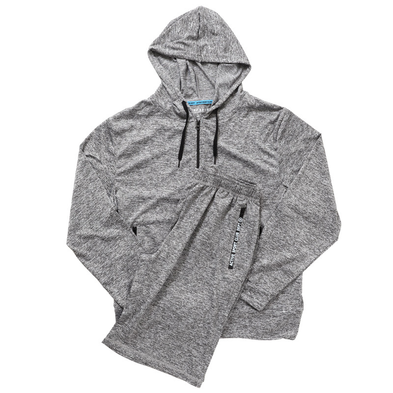 セットアップ メンズ 上下セット 吸汗速乾ドライメッシュ ジャージ ストレッチ ラッシュガード ジップアップパーカー ハーフパンツ スポーツウェア 部屋着 | ブランド登録なし | 01