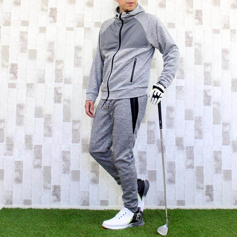 ゴルフウェア セットアップ メンズ 上下セット ジャージ ゴルフパンツ ジップアップ スタンドジャケット イージーパンツ ブルゾンストレッチ スポーツ | ブランド登録なし | 01