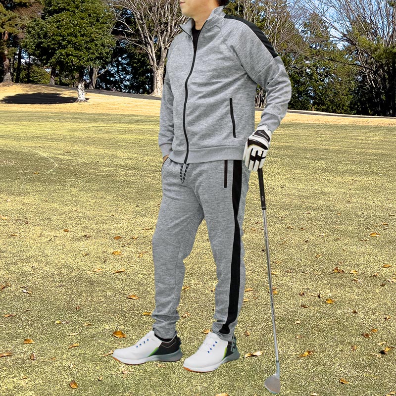 ゴルフウェア セットアップ メンズ 上下セット ジャージ ゴルフパンツ ジップアップ スタンドジャケット イージーパンツ ブルゾンストレッチ スポーツ | ブランド登録なし | 07