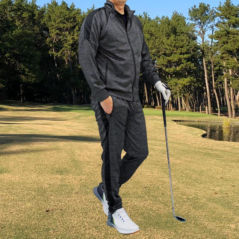 ゴルフウェア セットアップ メンズ 上下セット ジャージ ゴルフパンツ ジップアップ スタンドジャケット イージーパンツ ブルゾンストレッチ スポーツ | ブランド登録なし | 09