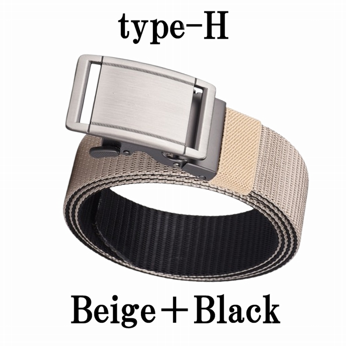 ベルト ゴルフ オートロック メンズ 穴なし 無段階 ナイロン リバーシブル 大きい 両面 裏表 ブラック スポーツ おしゃれ バックル 人気 黒 爆買 | ブランド登録なし | 11