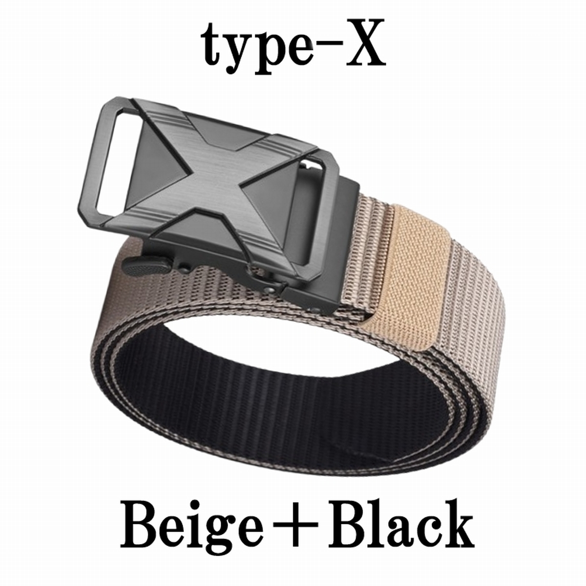 ベルト ゴルフ オートロック メンズ 穴なし 無段階 ナイロン リバーシブル 大きい 両面 裏表 ブラック スポーツ おしゃれ バックル 人気 黒 爆買 | ブランド登録なし | 05