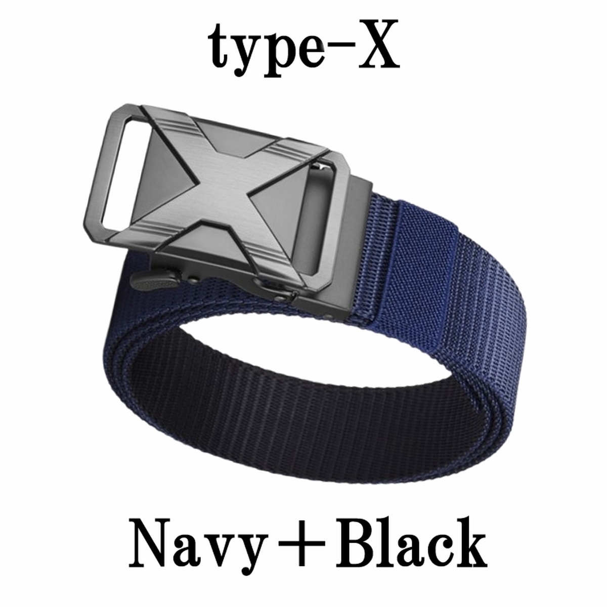 ベルト ゴルフ オートロック メンズ 穴なし 無段階 ナイロン リバーシブル 大きい 両面 裏表 ブラック スポーツ おしゃれ バックル 人気 黒 爆買 | ブランド登録なし | 02