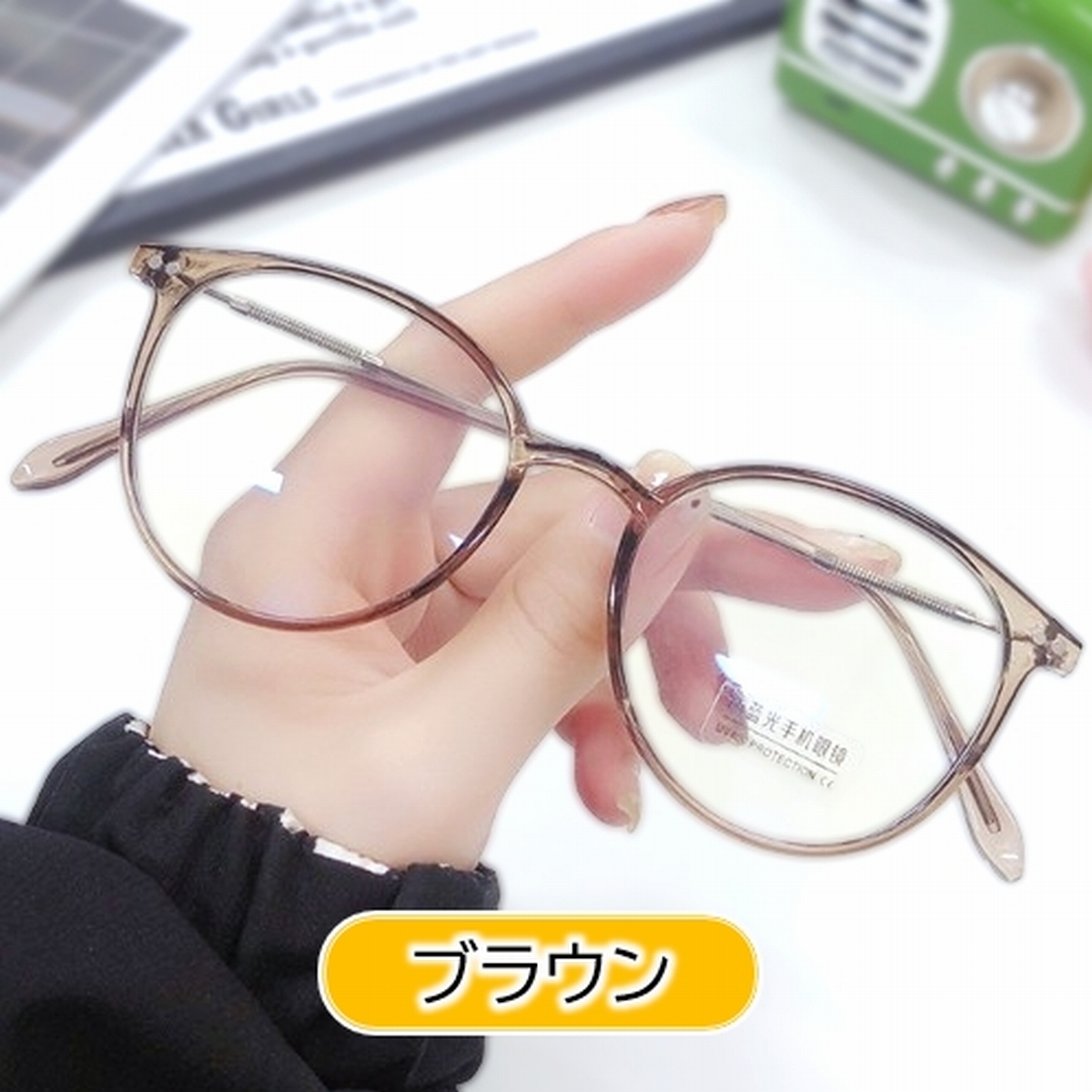 サングラス レディース 調光 変色 メンズ ボストン 軽量 UVカット 人気 おしゃれ 小顔 伊達メガネ 調光サングラス 収納ケース メガネケース 爆買 | ブランド登録なし | 03