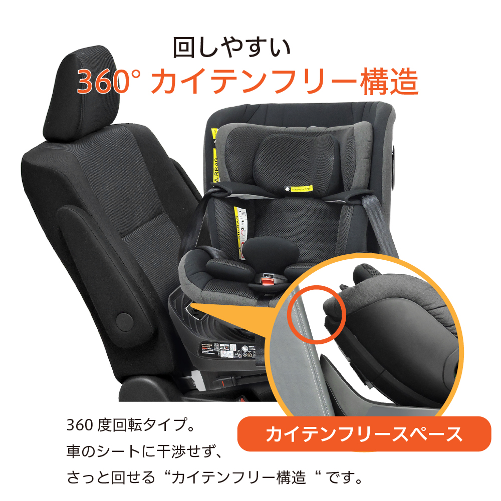 2024年新モデル R129適合 ISOFIX 回転式 チャイルドシート 新生児から7