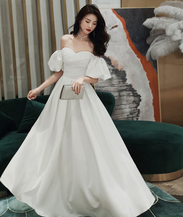 一部即納 ウエディングドレス パフスリーブ スレンダー カラードレス 黒 赤 結婚式 花嫁 ウェディングドレス 二次会 大きいサイズ ロングドレス 白 オフショル 一部即納 ウエディングドレス パフスリーブ スレンダー カラードレス 黒 赤 結婚式 花嫁 ウェディングドレス 二次会 大きいサイズ ロングドレス 白 オフショル
