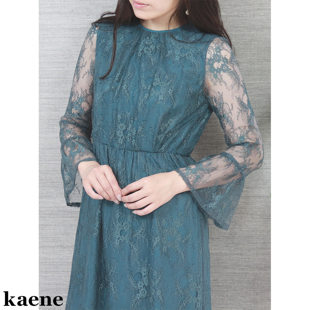 ( SALE 50%OFF 半額 ) カエン kaene ドレス ワンピース 長袖