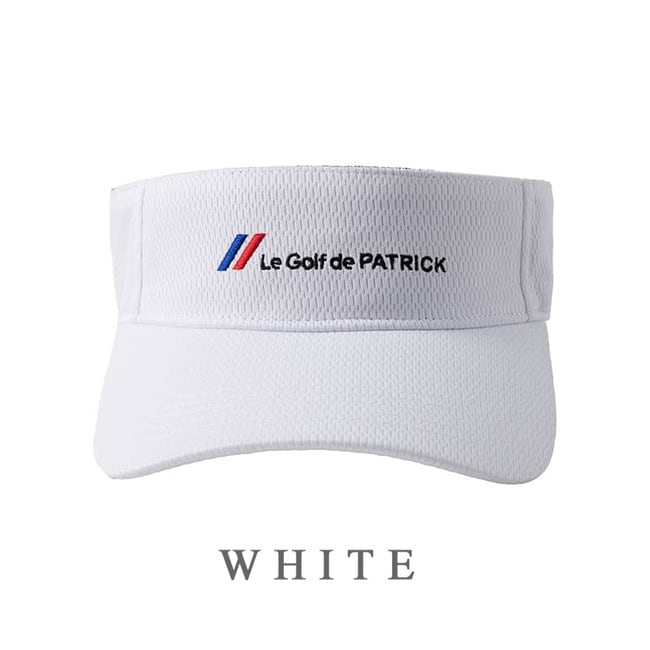 パトリック PATRICK SUNVISOR ゴルフウェア WHITE ホワイト 白 ロゴ 帽子 サ...