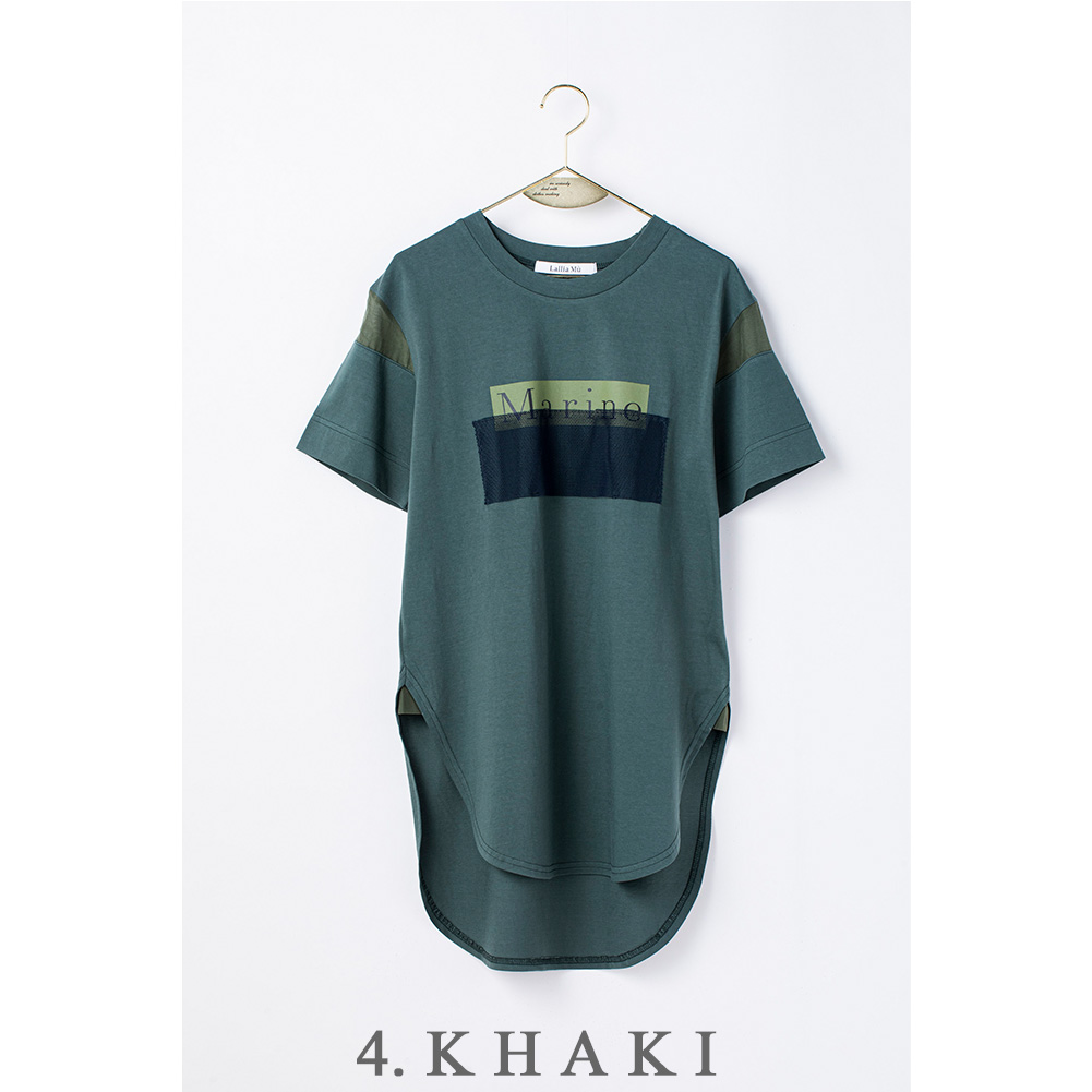 SALE 30%OFF ) Lallia Mu ラリアムー Tシャツ ロゴTシャツ カットソー