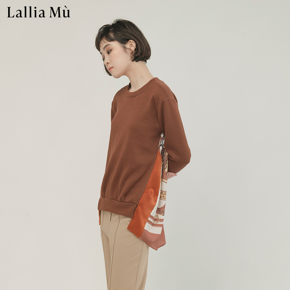 SALE 30%OFF ) Lallia Mu ラリアムー バック スカーフ リブ プル