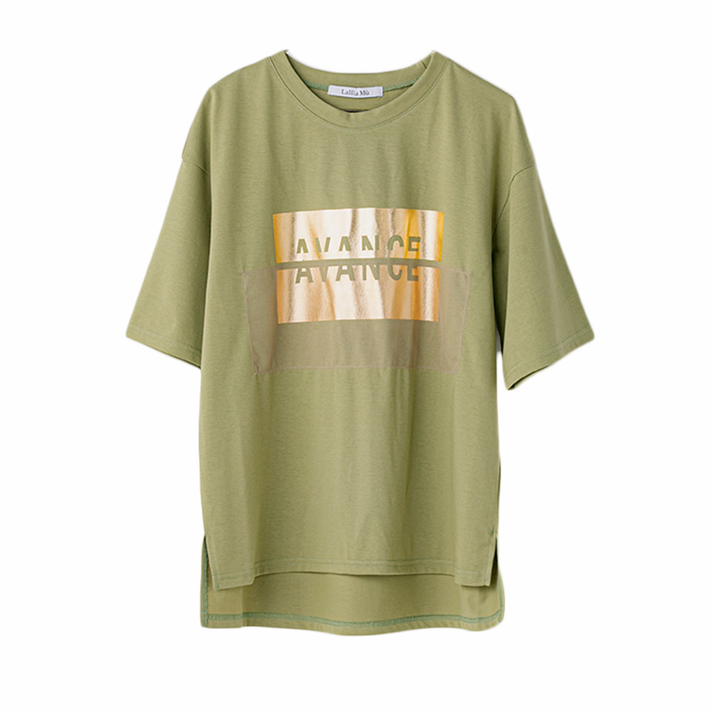 Lallia Mu ラリアムー メッシュ ドッキング ロゴ Tシャツ t