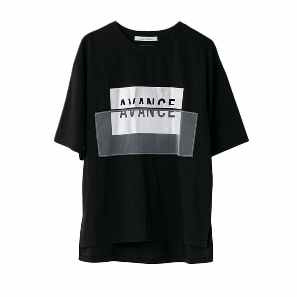 Lallia Mu ラリアムー メッシュ ドッキング ロゴ Tシャツ t
