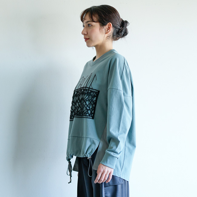 Lallia Mu ラリアムー レースドッキング トレーナー プルオーバー