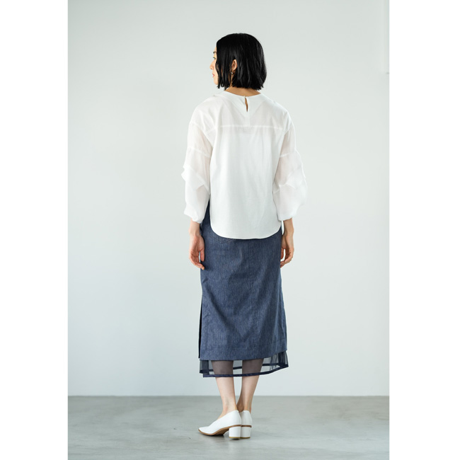 予約販売 ) Lallia Mu ラリアムー シアー ウェーブ スリーブ