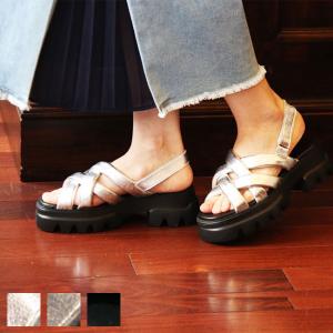 BARI SHOES バリ シューズ レザー クロスベルト サンダル