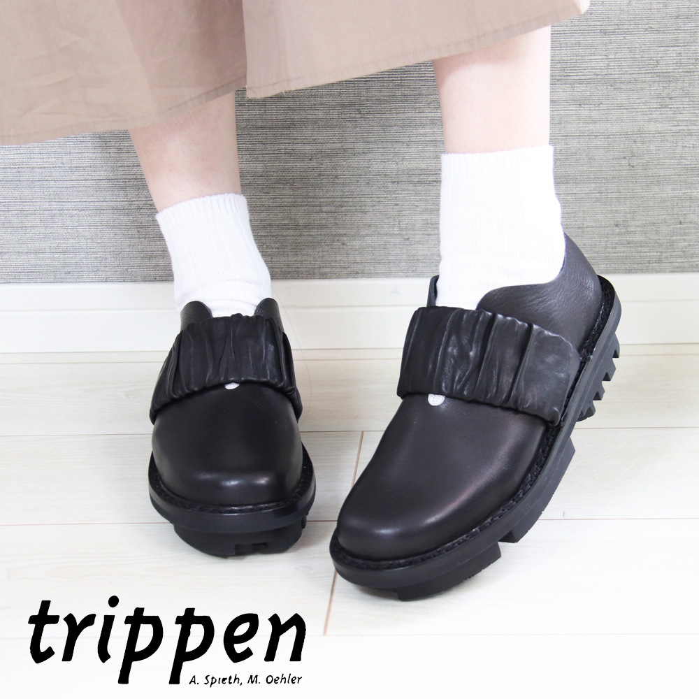 SALE 30%OFF ) トリッペン trippen レザーシューズ フラット レザー 本