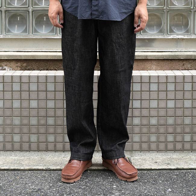 MANUAL ALPHABET 12oz ストレッチ デニム ワイド テーパード イージーパンツ