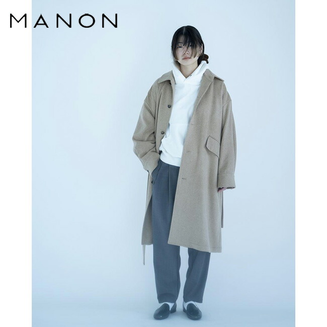 SALE 30%OFF ) マノン MANON ウール メルトン ロング コート