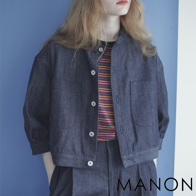 MANON（マノン） ヴィンテージ デニム バルーンスリーブ ジャケット