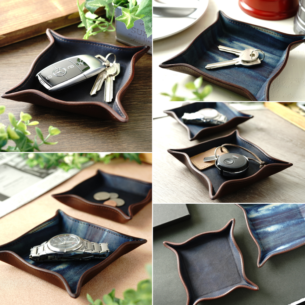 レザーテーブル トレー PORCO ROSSO（ポルコロッソ） レザートレイ スクエアトレー レザー