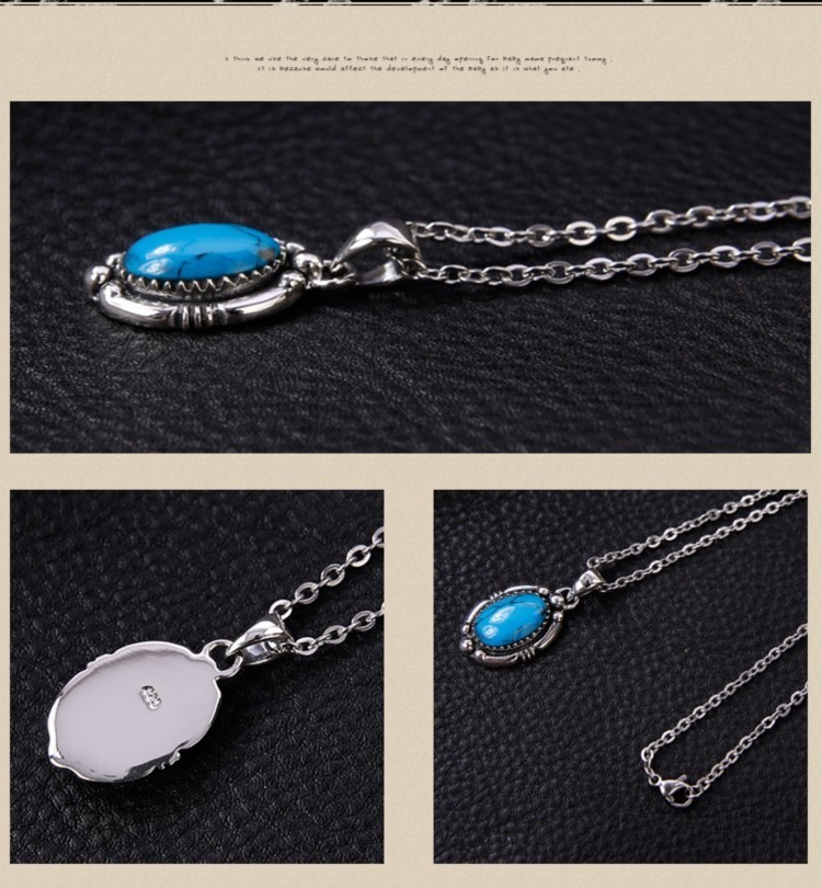 シルバー925 ネイティブジュエリー ターコイズペンダント シルバー