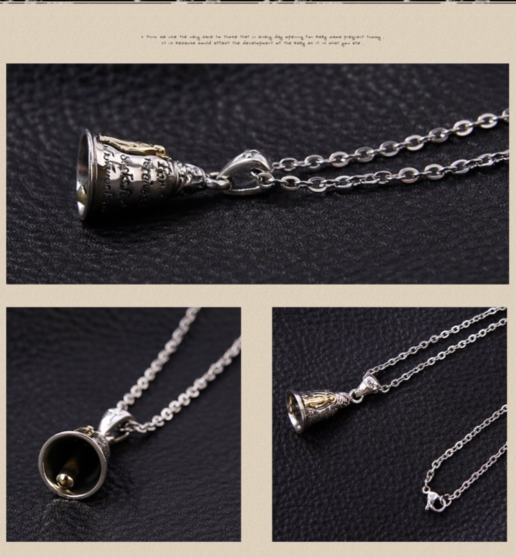 シルバー925 バイカーベル ゴールドマリアペンダント ガーディアンベル