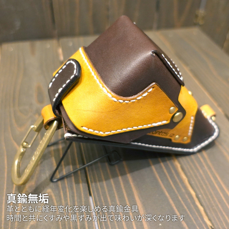 ozizontas12 IQOSケース スチームパンク 牛革 ハンドメイド レザー