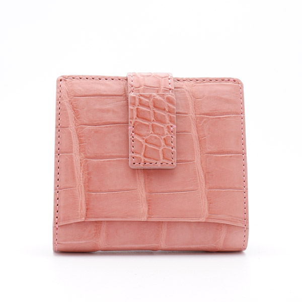 レザージュエルズ LEATHER JEWELS 本革 クロコダイル 二つ折り財布 財布 お洒落 スマート レザー 牛革 スクエア型 【クロコダイル  スクエア型二つ折り財布 】