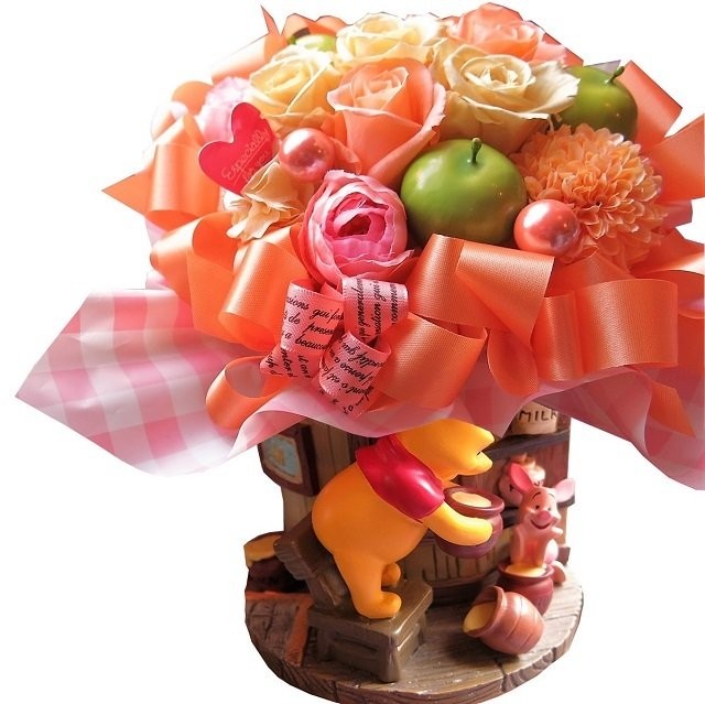 プーさん ピグレット 花 フラワーギフト ディズニー プリザーブドフラワー
