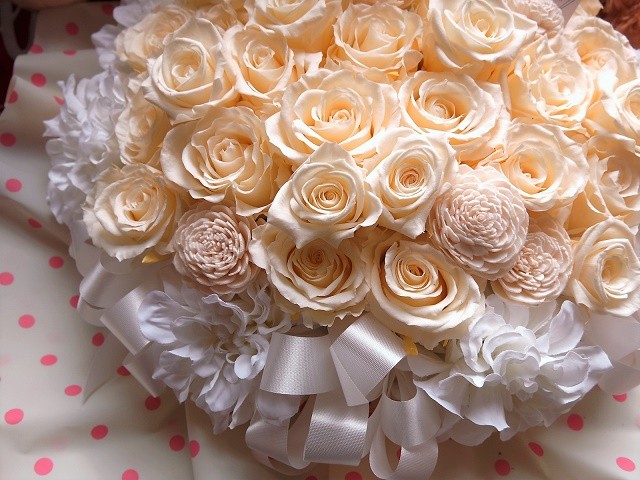 ダッフィー プロポーズ 花 プリザーブドフラワー