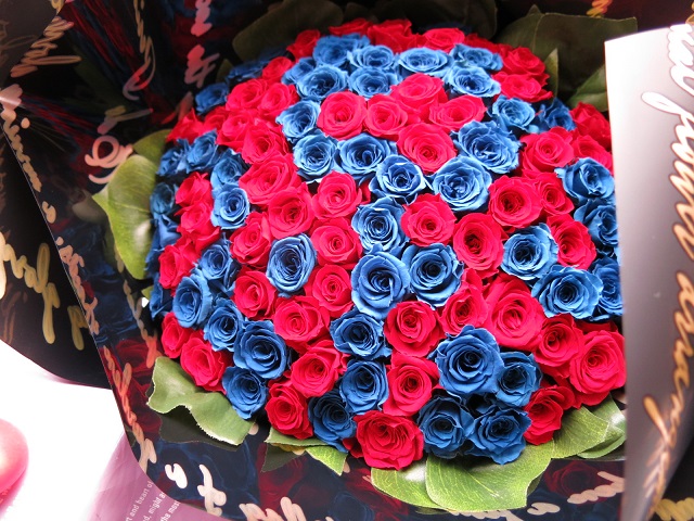 プロポーズ 花赤バラ 花束 100本