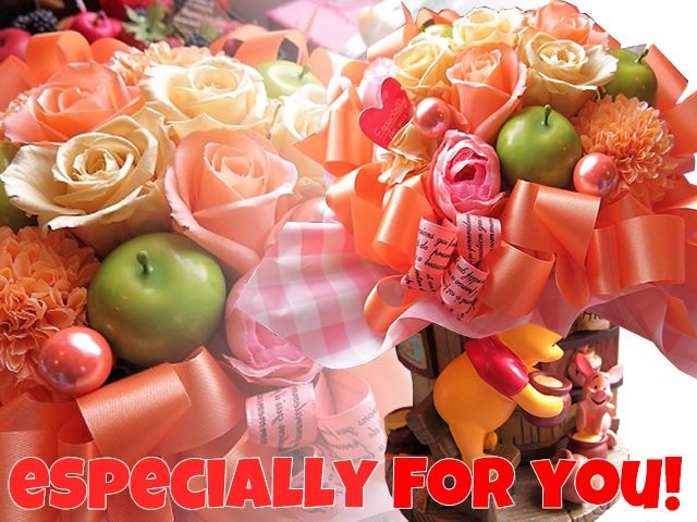 プーさん ピグレット 花 フラワーギフト ディズニー プリザーブドフラワー