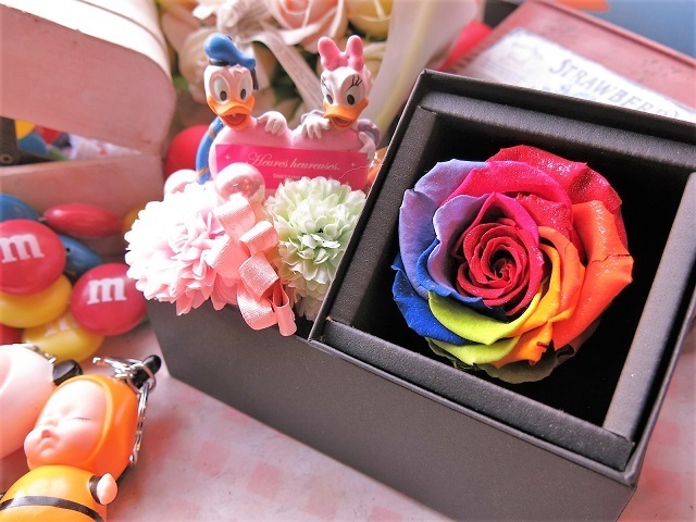 スヌーピー入り 花 花束