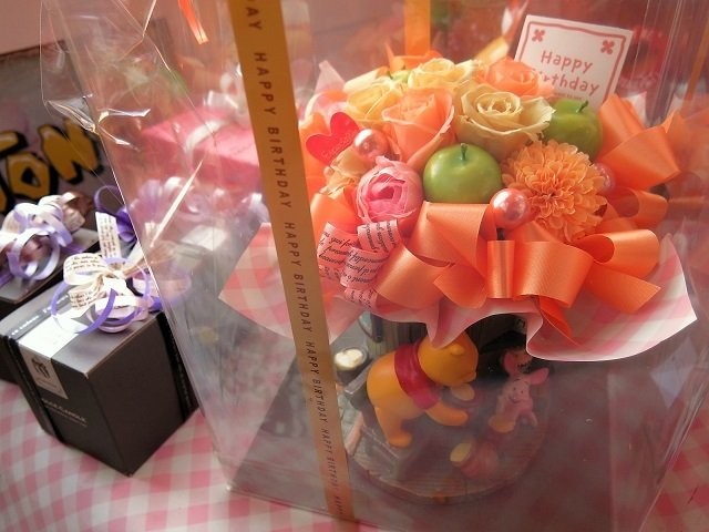 プーさん ピグレット 花 フラワーギフト ディズニー プリザーブドフラワー