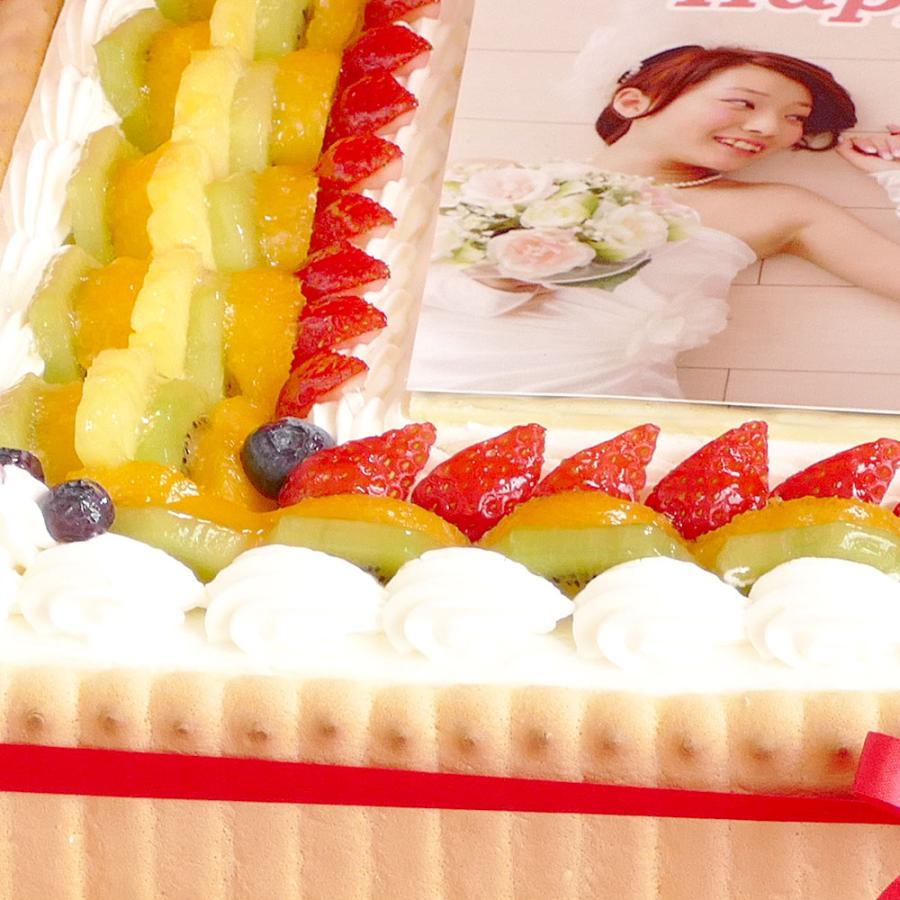 写真ケーキ スクエア型 フルーツ生クリーム 50×34cm フォトケーキ イラスト プリント :square:CAKE EXPRESS - 通販 -  Yahoo!ショッピング