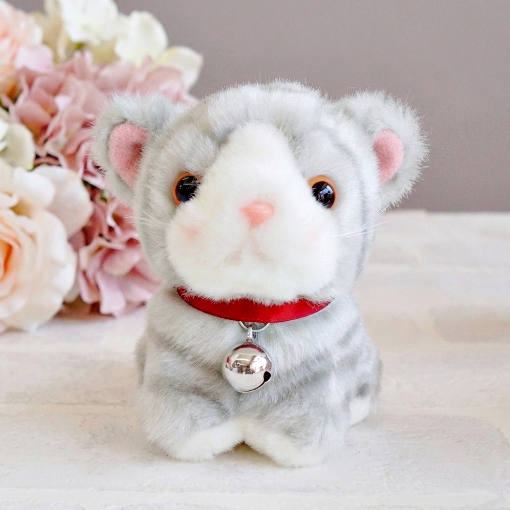 ぬいぐるみ 猫 小さい グレー ハチワレ 白猫 シャム ペルシャ 猫の