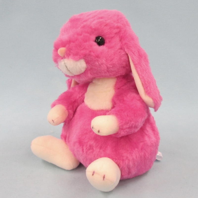 うさぎ ぬいぐるみ ロップイヤー ウサギ フューシャ ピンク Mサイズ