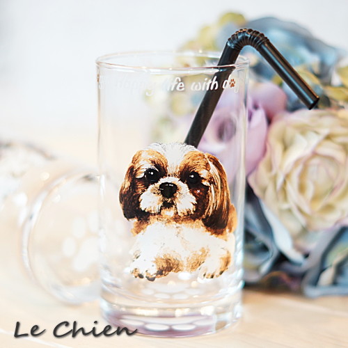グラス タンブラー(シーズー)犬 ガラスのコップ 日本製 230cc わんコレ