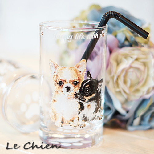 グラス タンブラー(チワワ)犬 ガラスのコップ 日本製 230cc わんコレ